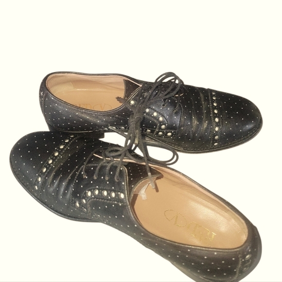 Red Valentino Women's Black Polka Dot Classic Lace Up Oxford Style Shoes 38 - Picture 7 of 7